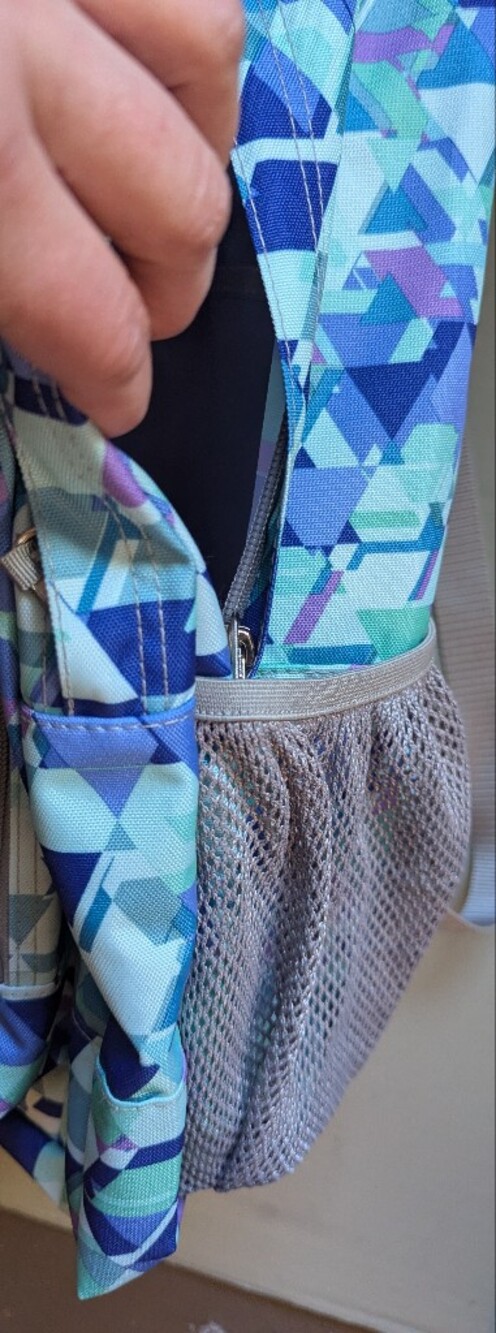 L.L. Bean Teal Geometric Backpack NWT - Picture 5 of 7